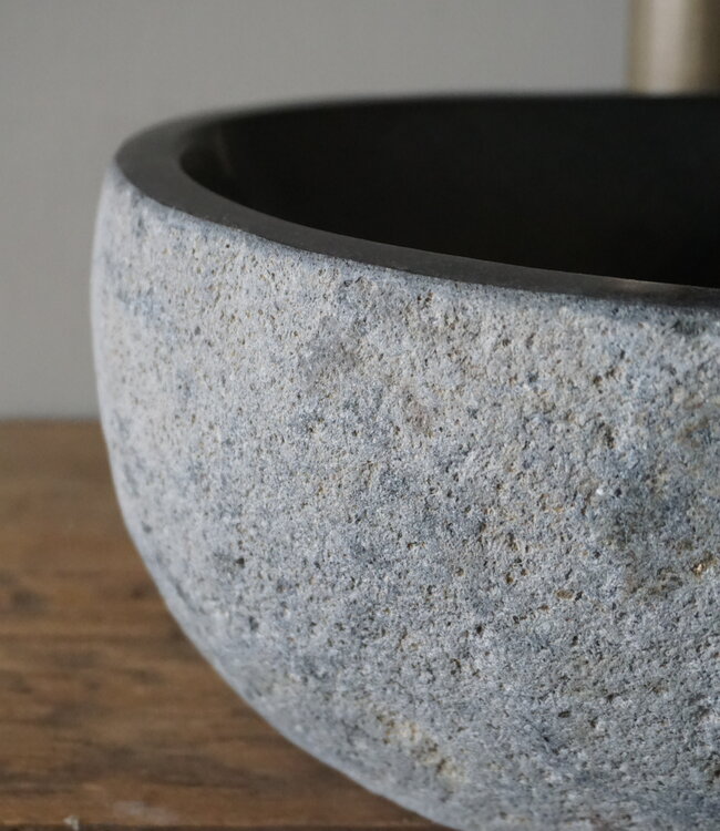 Rene Houtman Kleine Stenen Waskom + Spoelgat | Nr 2 | H14xB28xD23 cm