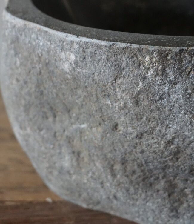 Rene Houtman Kleine Stenen Waskom + Spoelgat | H13 x B31,5 x D25 cm