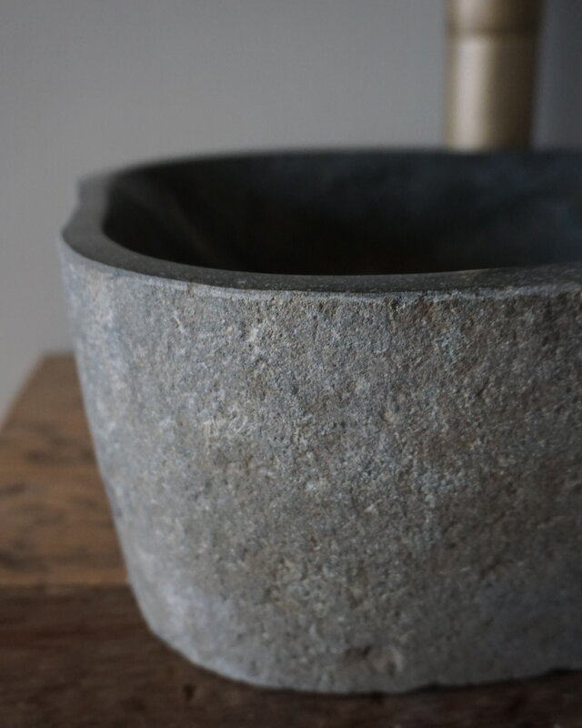 Rene Houtman Kleine Stenen Waskom + Spoelgat | H13 x B30 x D25,5 cm