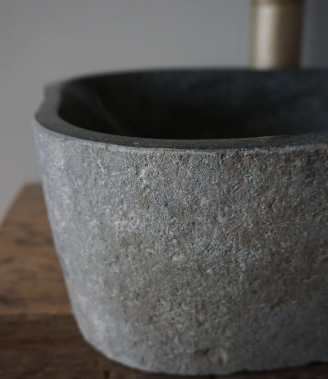 Rene Houtman Kleine Stenen Waskom + Spoelgat | H13 x B30 x D25,5 cm