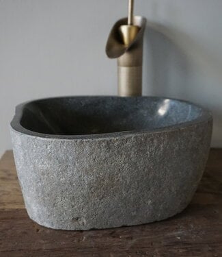 Rene Houtman Kleine Stenen Waskom + Spoelgat | H13 x B30 x D25,5 cm