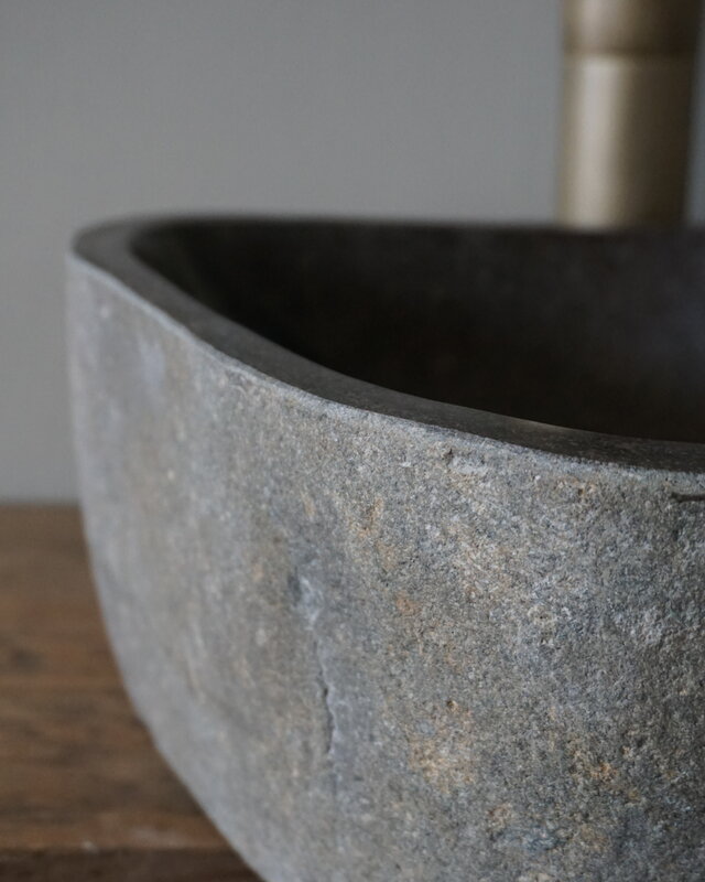 Rene Houtman Kleine Stenen Waskom + Spoelgat | H14 x B29,5 x D27 cm