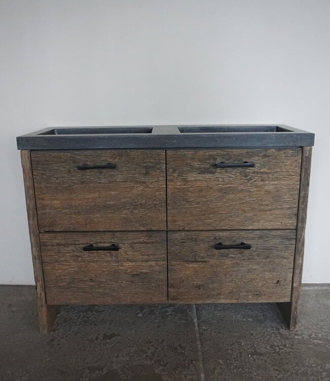 Rene Houtman Badmeubel Sita | Geborsteld Oud Eiken | H90xB120xD46 cm