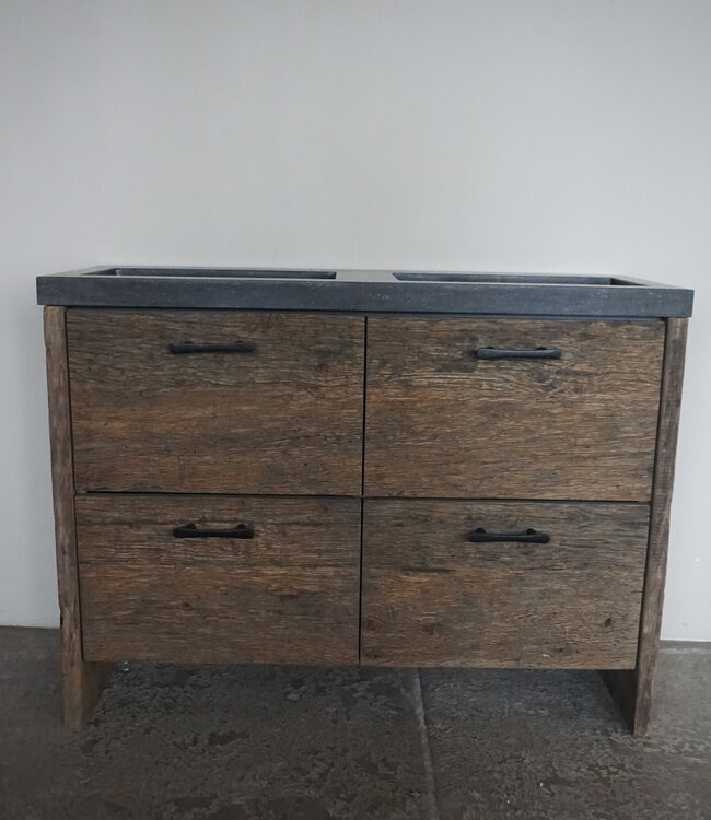 Rene Houtman Badmeubel Sita | Geborsteld Oud Eiken | H90xB120xD46 cm