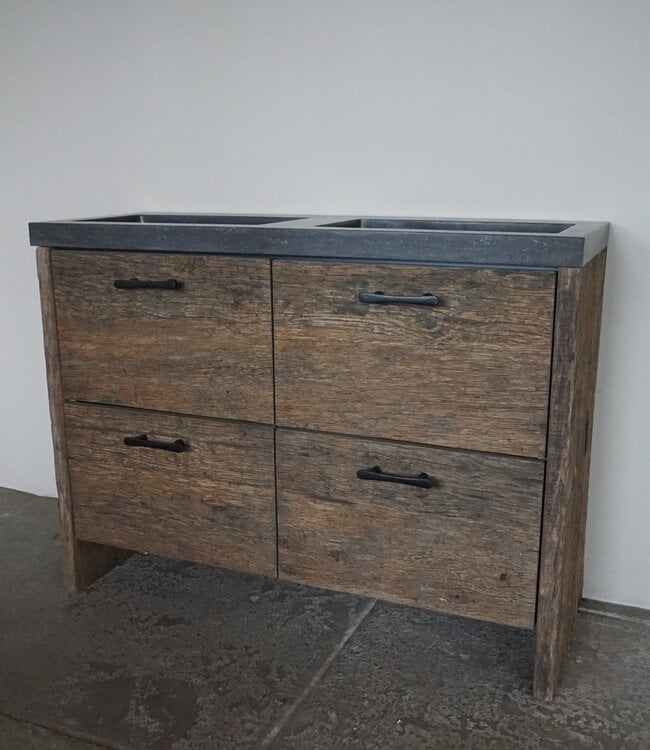 Rene Houtman Badmeubel Sita | Geborsteld Oud Eiken | H90xB120xD46 cm