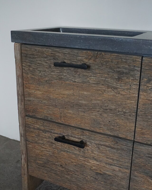 Rene Houtman Badmeubel Sita | Geborsteld Oud Eiken | H90xB120xD46 cm