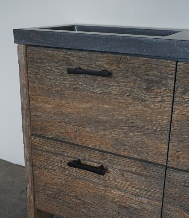 Rene Houtman Badmeubel Sita | Geborsteld Oud Eiken | H90xB120xD46 cm