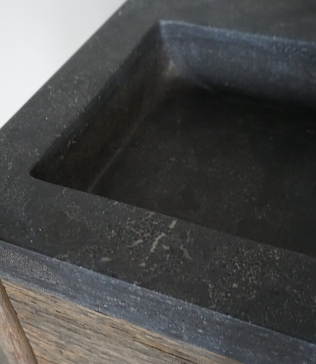 Rene Houtman Badmeubel Sita | Geborsteld Oud Eiken | H90xB120xD46 cm