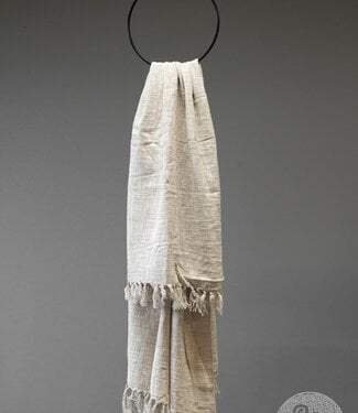 Be-Uniq Plaid Mila linnen/katoen | Ecru