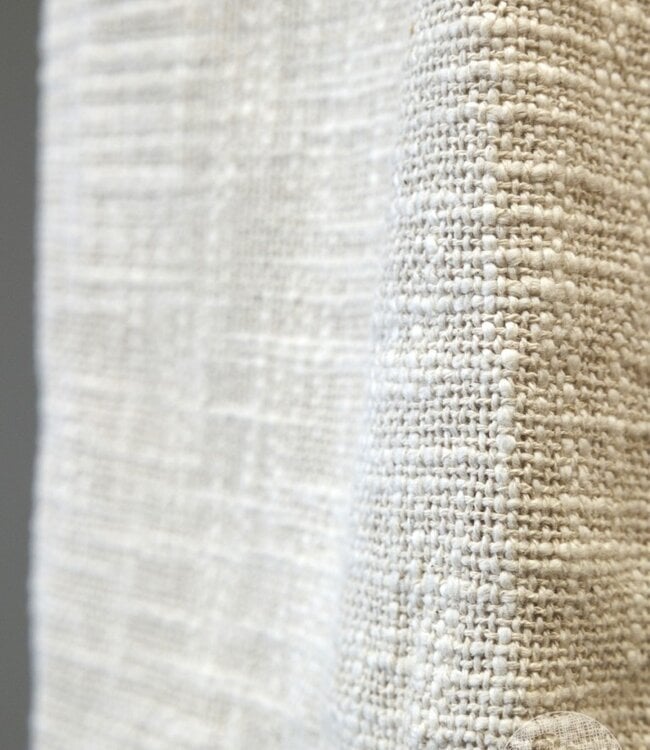 Be-Uniq Plaid Mila linnen/katoen | Ecru