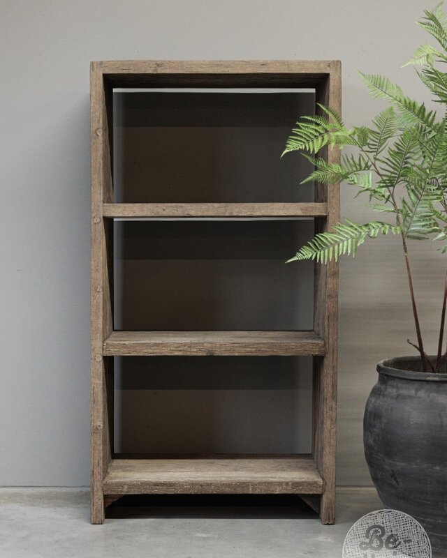Be-Uniq Boekenrek oud hout | Limited Edition
