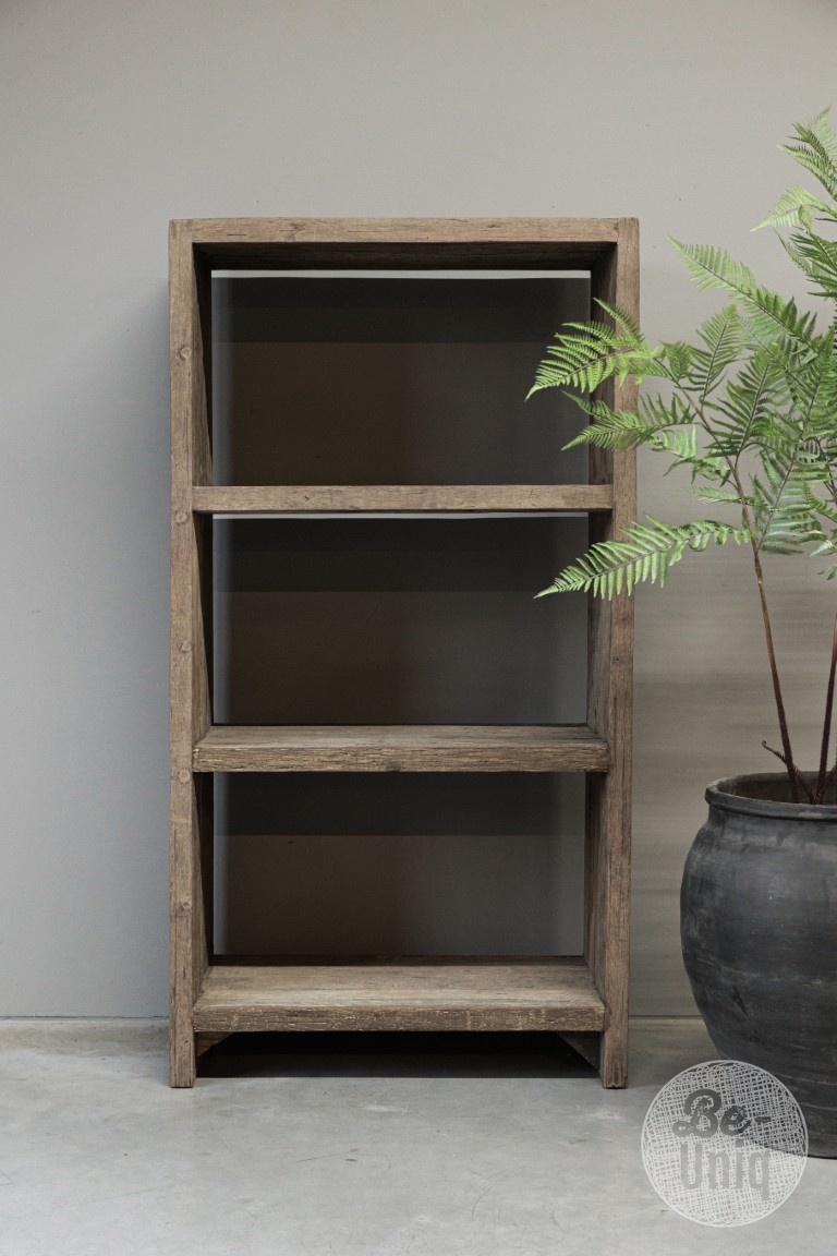 Be-Uniq Boekenrek oud hout | Limited Edition