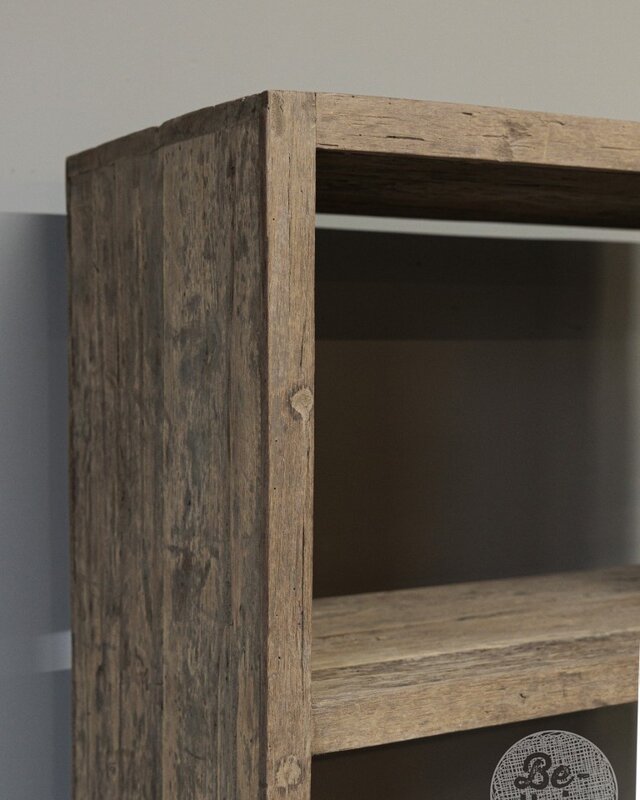 Be-Uniq Boekenrek oud hout | Limited Edition