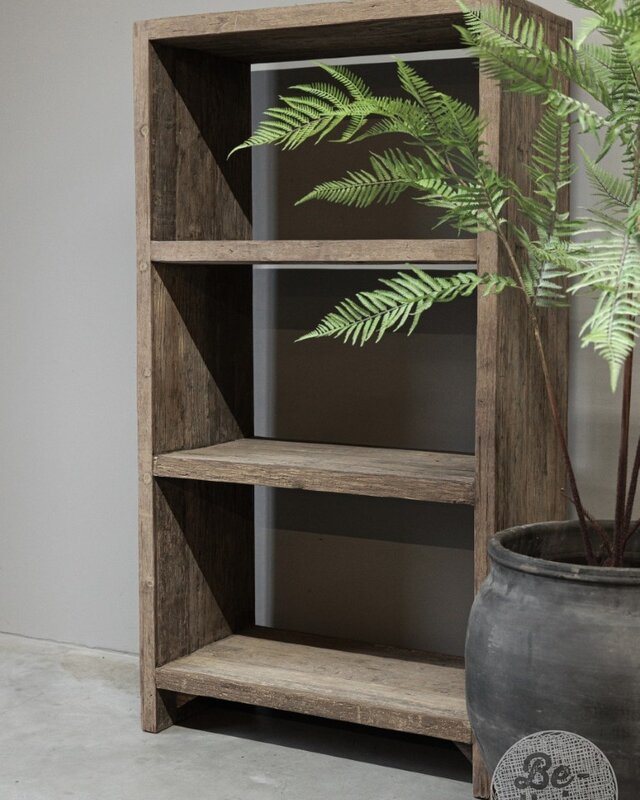 Be-Uniq Boekenrek oud hout | Limited Edition