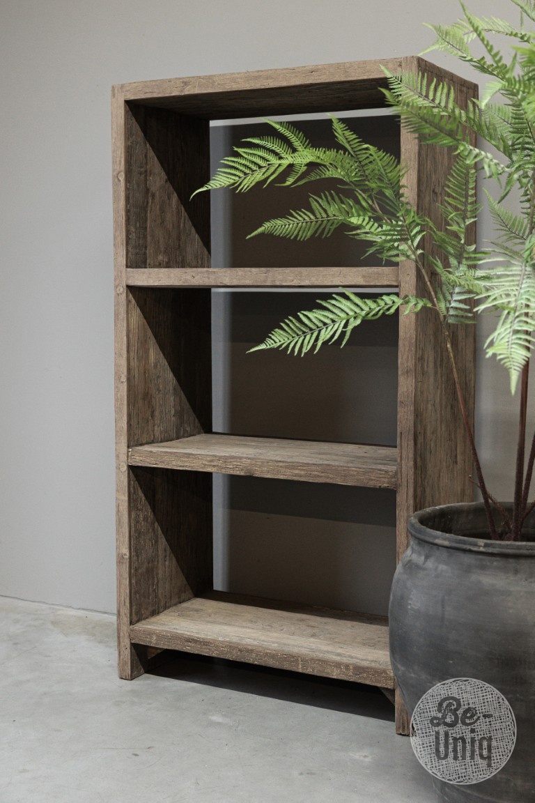 Be-Uniq Boekenrek oud hout | Limited Edition