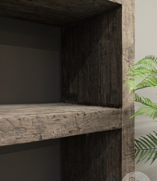 Be-Uniq Boekenrek oud hout | Limited Edition