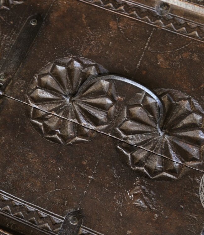 Be-Uniq Origineel oud Dauri kistje | India | H29 cm