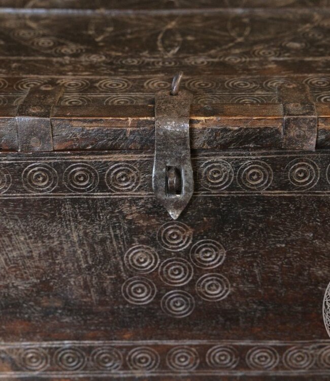 Be-Uniq Origineel oud Dauri kistje | India | H20 cm