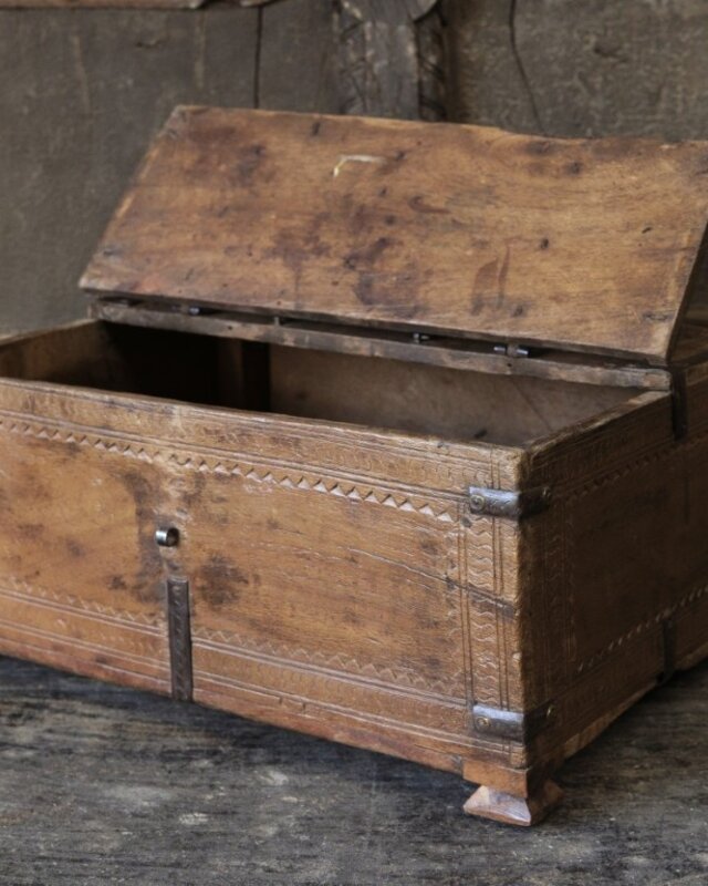 Be-Uniq Origineel oud Dauri kistje | India | H17 cm