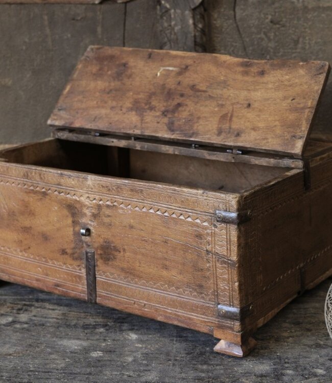 Be-Uniq Origineel oud Dauri kistje | India | H17 cm