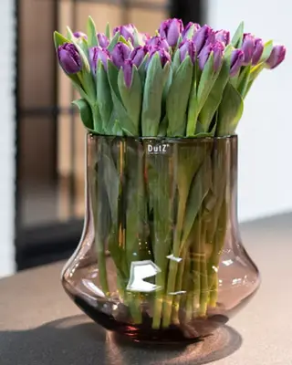 DutZ Vaas Bara | Aubergine Transparant | H30 x D30 cm