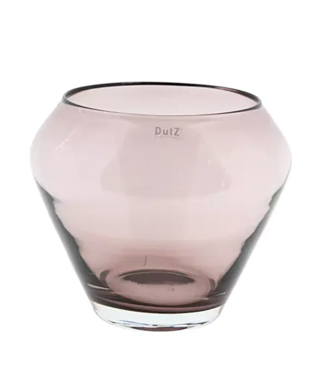 DutZ Vaas Zorba | Aubergine Transparant | H25 x D30 cm