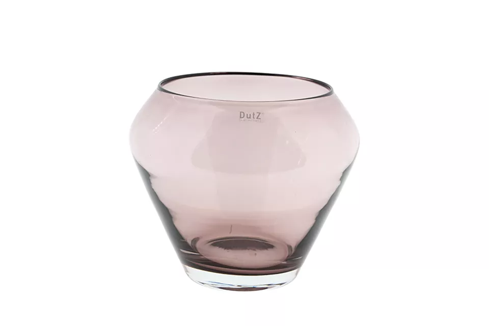 DutZ Vaas Zorba | Aubergine Transparant | H25 x D30 cm