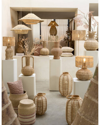 Light&Living Tafellamp Arova | Naturel | H40 x D30 cm