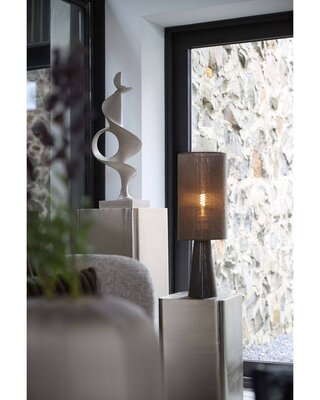 Light&Living Tafellamp Micky | Bruin | Linnen | H58 x D20 cm