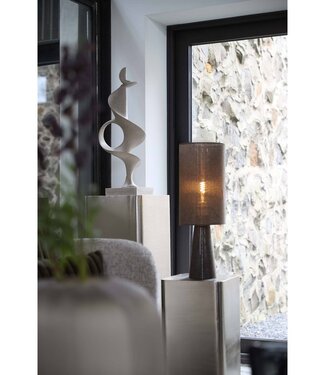 Light&Living Tafellamp Micky | Bruin | Linnen | H58 x D20 cm