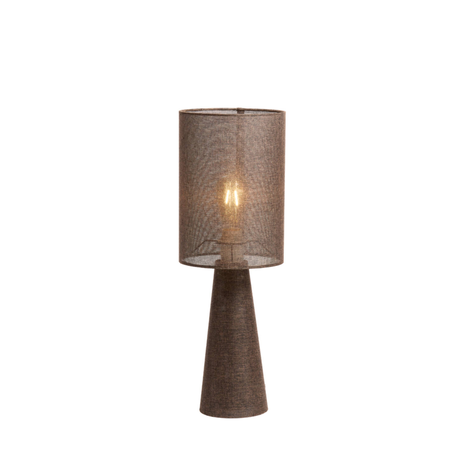 Light&Living Tafellamp Micky | Bruin | Linnen | H58 x D20 cm