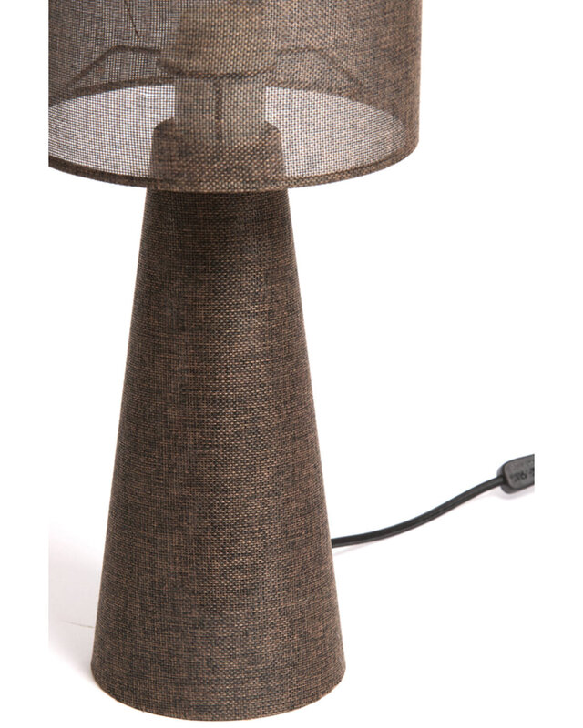 Light&Living Tafellamp Micky | Bruin | Linnen | H58 x D20 cm