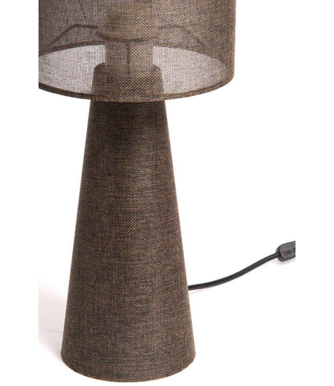 Light&Living Tafellamp Micky | Bruin | Linnen | H58 x D20 cm