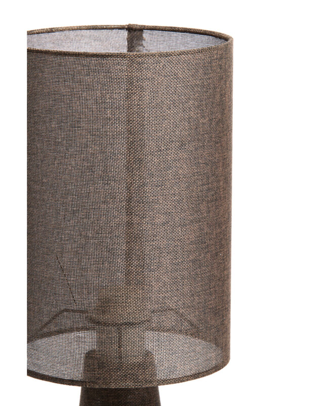 Light&Living Tafellamp Micky | Bruin | Linnen | H58 x D20 cm