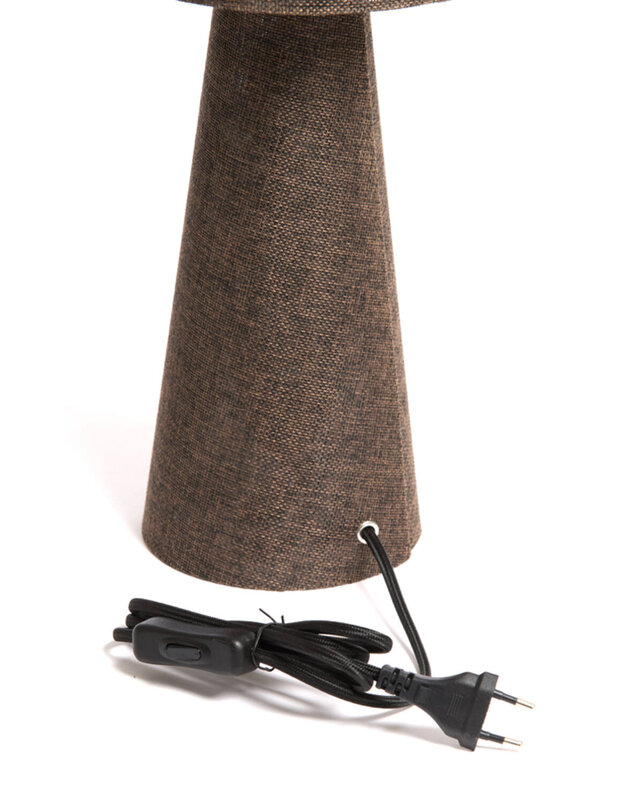 Light&Living Tafellamp Micky | Bruin | Linnen | H58 x D20 cm