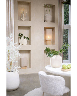 Light&Living Tafellamp Laslo | Naturel | Linnen | H45 x B30 x D20 cm