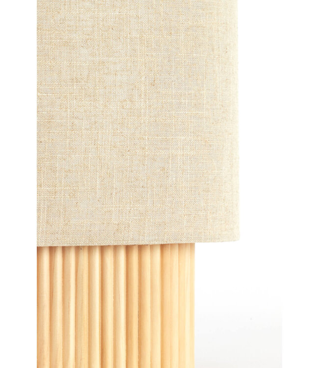 Light&Living Tafellamp Laslo | Naturel | Linnen | H94 x B30 x D20 cm