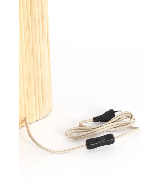 Light&Living Tafellamp Laslo | Naturel | Linnen | H94 x B30 x D20 cm