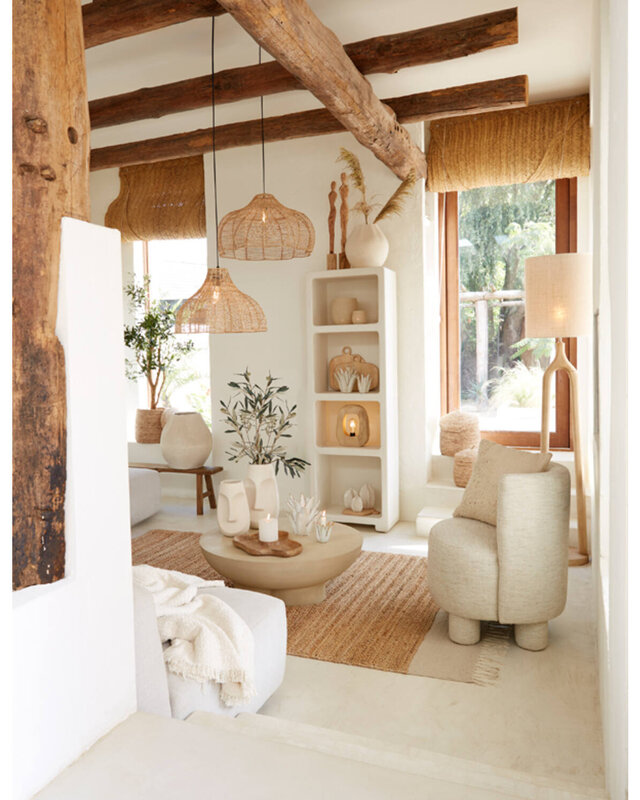 Light&Living Tafellamp Kelafo | Hout | Mat Naturel | H30 x B24 x D8 cm