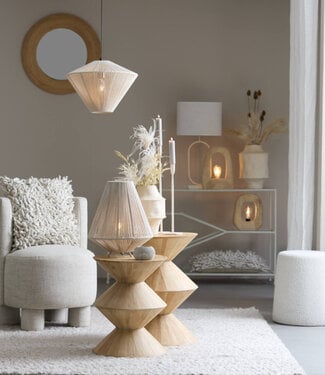 Light&Living Tafellamp Kelafo | Hout | Mat Naturel | H30 x B24 x D8 cm