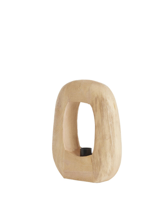 Light&Living Tafellamp Kelafo | Hout | Mat Naturel | H30 x B24 x D8 cm
