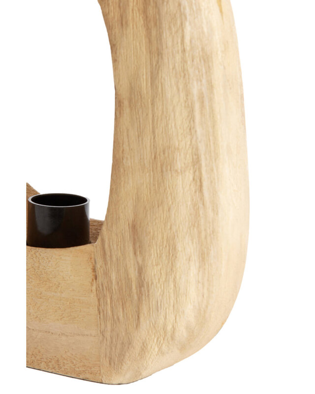 Light&Living Tafellamp Kelafo | Hout | Mat Naturel | H30 x B24 x D8 cm