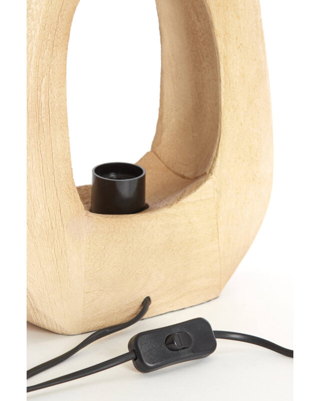 Light&Living Tafellamp Kelafo | Hout | Mat Naturel | H30 x B24 x D8 cm