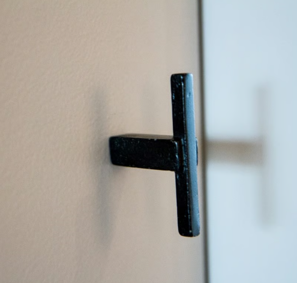 Dauby STUK MEUBELKNOP PTT VEROUDERD IJZER - ZWART (VO) 60mm