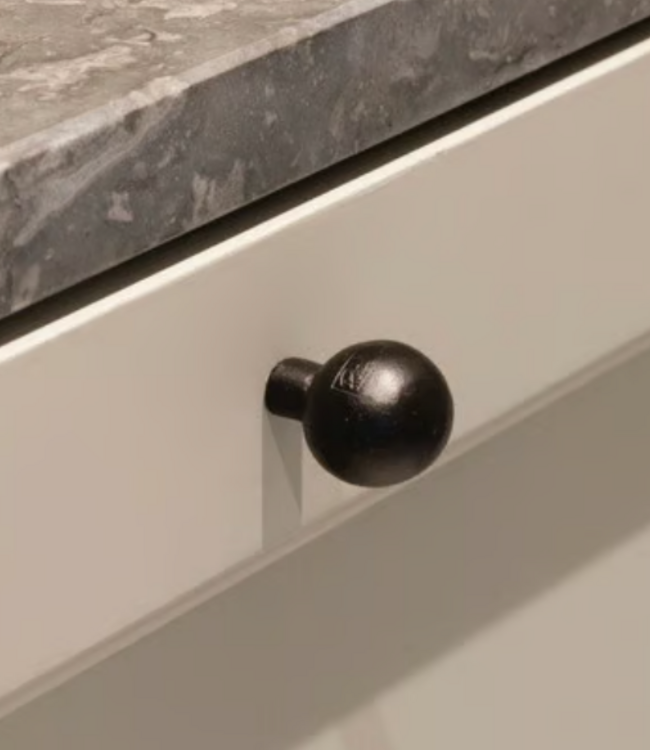 Dauby STUK MEUBELKNOP PT-25 VEROUDERD IJZER - ZWART (VO) 25mm