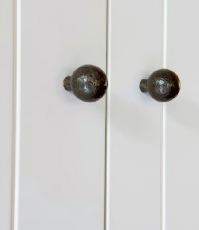 Dauby STUK MEUBELKNOP PT-25 VEROUDERD IJZER - ZWART (VO) 25mm