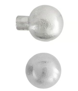 Dauby STUK MEUBELKNOP PT-25 MAT WIT BRONS (WBS) 25mm