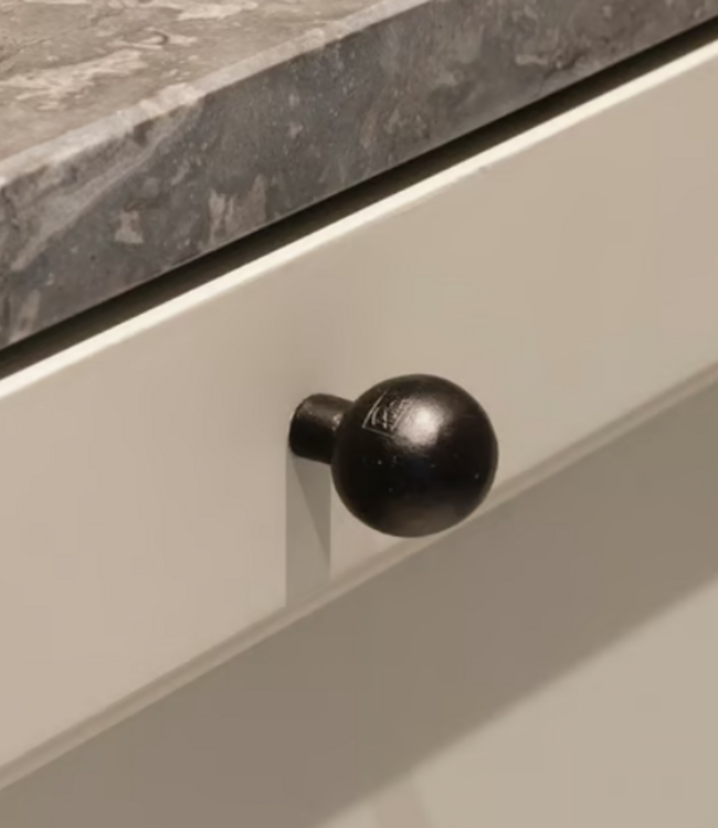 Dauby STUK MEUBELKNOP PT-20 VEROUDERD IJZER - ZWART (VO) 20mm