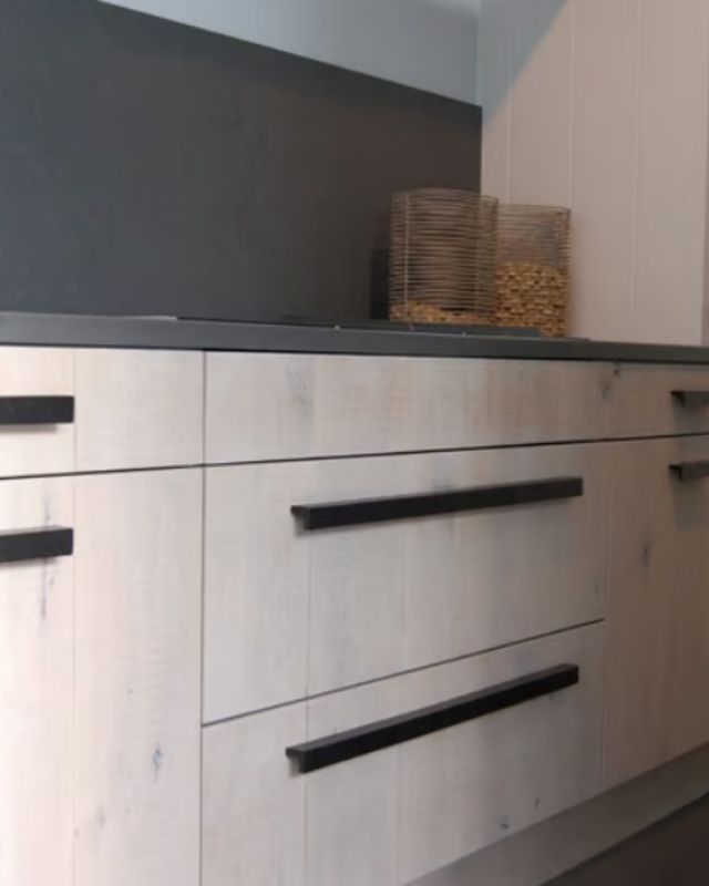 Dauby STUK MEUBELGREEP PML96/150 VEROUDERD IJZER - ZWART (VO) L150mm