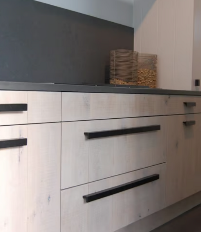 Dauby STUK MEUBELGREEP PML96/150 VEROUDERD IJZER - ZWART (VO) L150mm